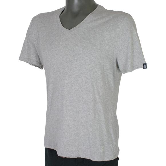 Psycho Bunny Tops - Psycho Bunny Tail Logo V Neck T Shirt Womens Large Gray S/S Tee